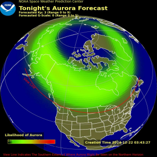 Auroral Viewline Forecast - Tonight